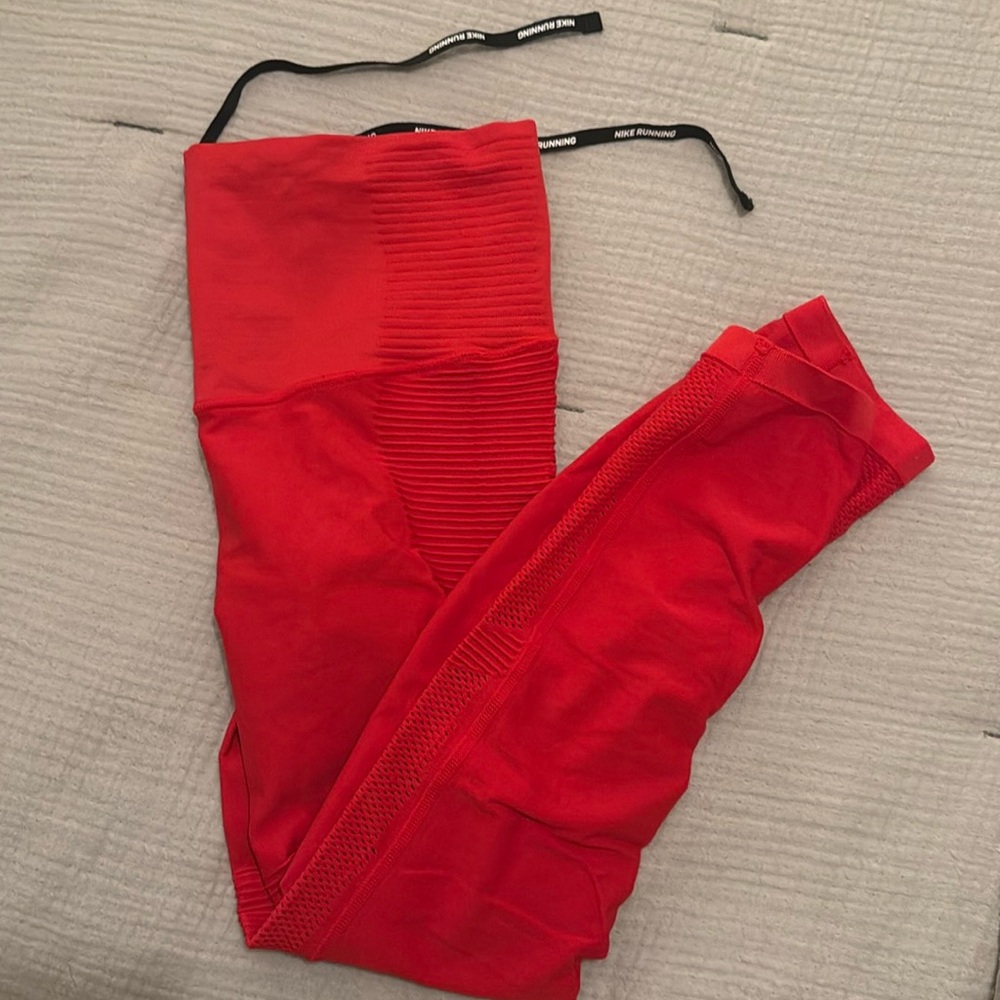 Red Nike Running Leggings | Red, Small